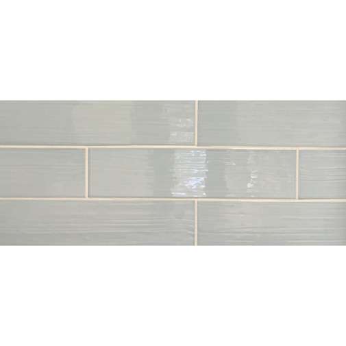 Glänzendes Feinsteinzeug für Wandfliesen, Streifeneffekt 10x40 Grau - Paintboard, Tonalite