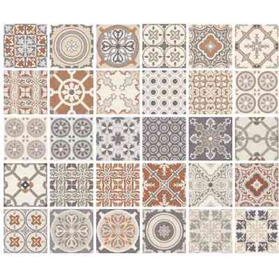 Glänzendes Vintage-Feinsteinzeug mit Marmorkörnung Patchwork 60x60 cm - Newdecò, Ceramica Sant'Agostino