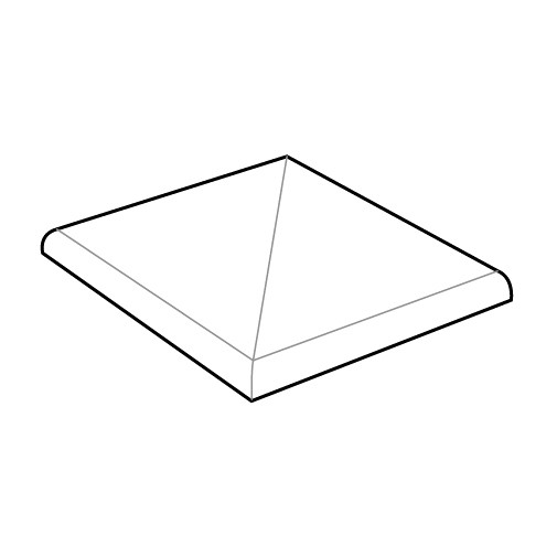 Gradone angolare in klinker 2 pezzi, effetto cotto rosso, 35x35 cm - Real Cotto, Domus Linea