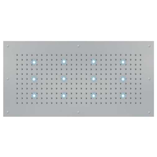 Grande pomme de douche encastrable au plafond avec led pour chromothérapie 100x50 cm - Dream XL, Bossini