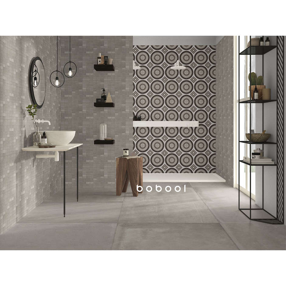 Graubeiges Feinsteinzeug in Betonoptik, 90x90 cm Greige - Entropia, Dom Ceramiche