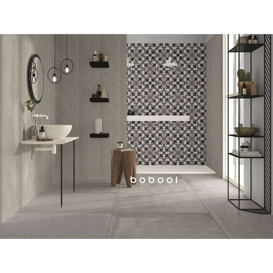 Graubeiges Feinsteinzeug in Betonoptik, 90x90 cm Greige - Entropia, Dom Ceramiche