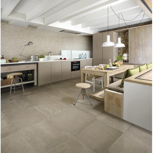 Graubeiges Feinsteinzeug in Betonoptik, Greige 60x60 cm - Entropia, Dom Ceramiche