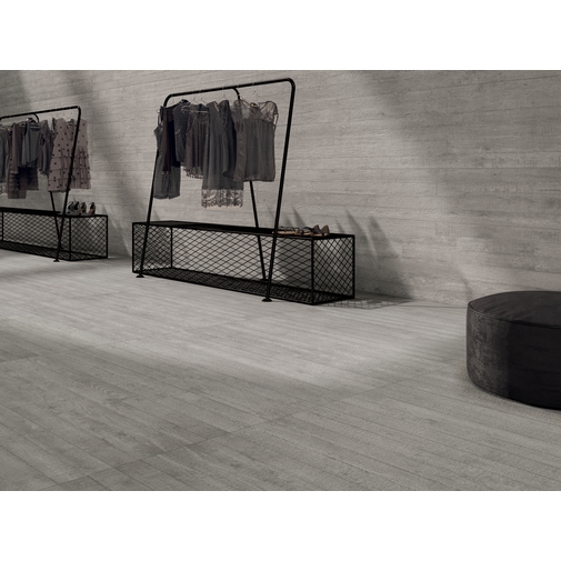 Gres effetto cemento cassero sottile 5,5 mm, Color20 Work 100x300 - Cement Project, Kerlite, grigio