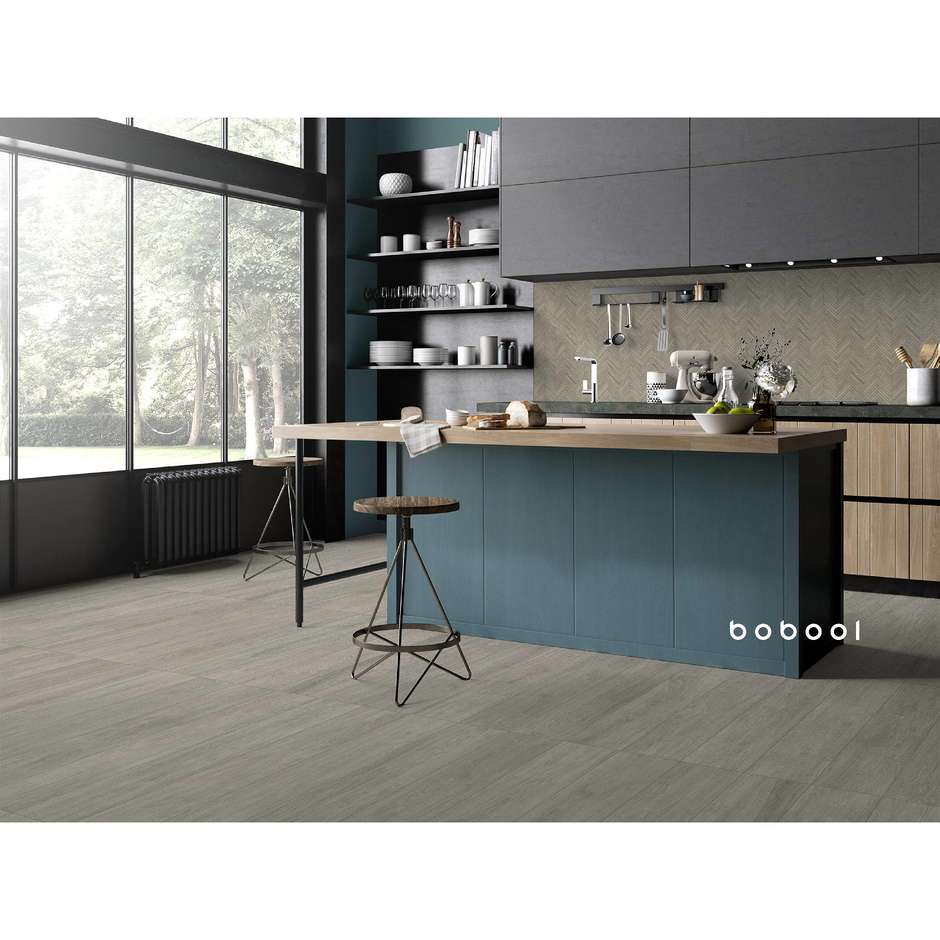 Gres effetto legno con decoro geometrico 29,1x33,1 Chevron Ash - Comfort W, Dom Ceramiche, grigio cenere