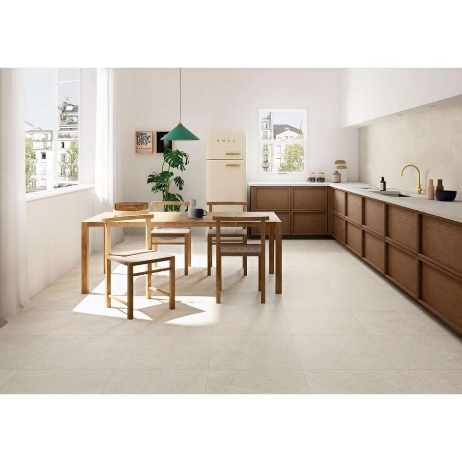 Gres effetto pietra naturale beige, 90x90 cm Lake - Yosemite,  Blustyle