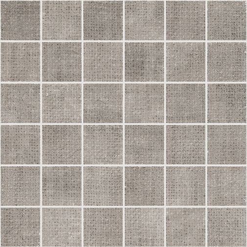 Gres Mosaico effetto cemento/tessuto Dress Grey 30x30cm - Set, Ceramica Sant'Agostino