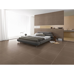 Gres porcellanato basso spessore 5,5 mm effetto pietra Fango, Via Farini Silk 100x100 cm - Elegance, Kerlite
