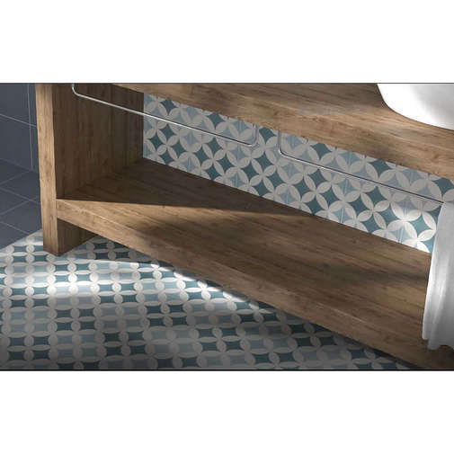 Gres porcellanato decorato di prima scelta, Azzurro 12, 20x20 cm - Reverie, Unicom Starker