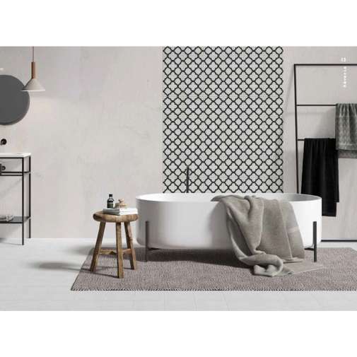 Gres porcellanato decorato di seconda scelta, Bianco Nero 2, 20x20 cm - Reverie, Unicom Starker