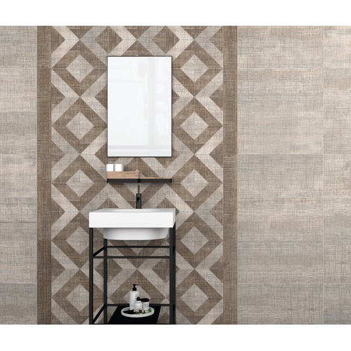 Gres porcellanato decorato effetto tessuto, Lines Cold, 20x20 cm - Fresh, Dom Ceramiche