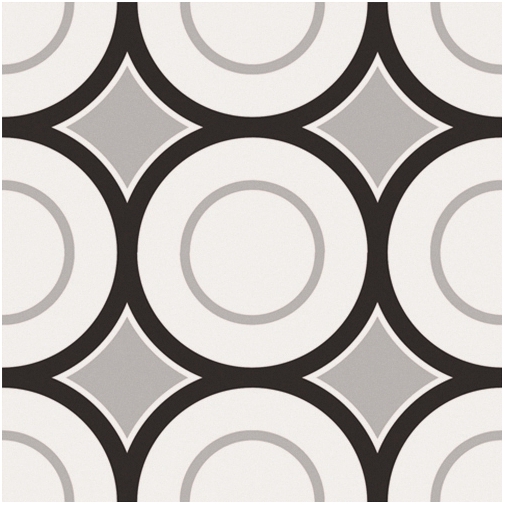 Gres porcellanato effetto cementina 20x20cm - Patchwork B&W 05 Ceramica Sant'Agostino