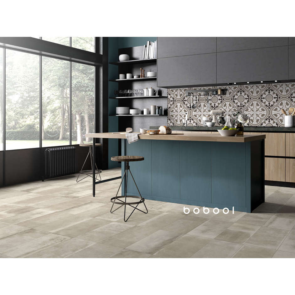 Gres porcellanato effetto cemento, 30x60 cm, Beige - Entropia, Dom Ceramiche