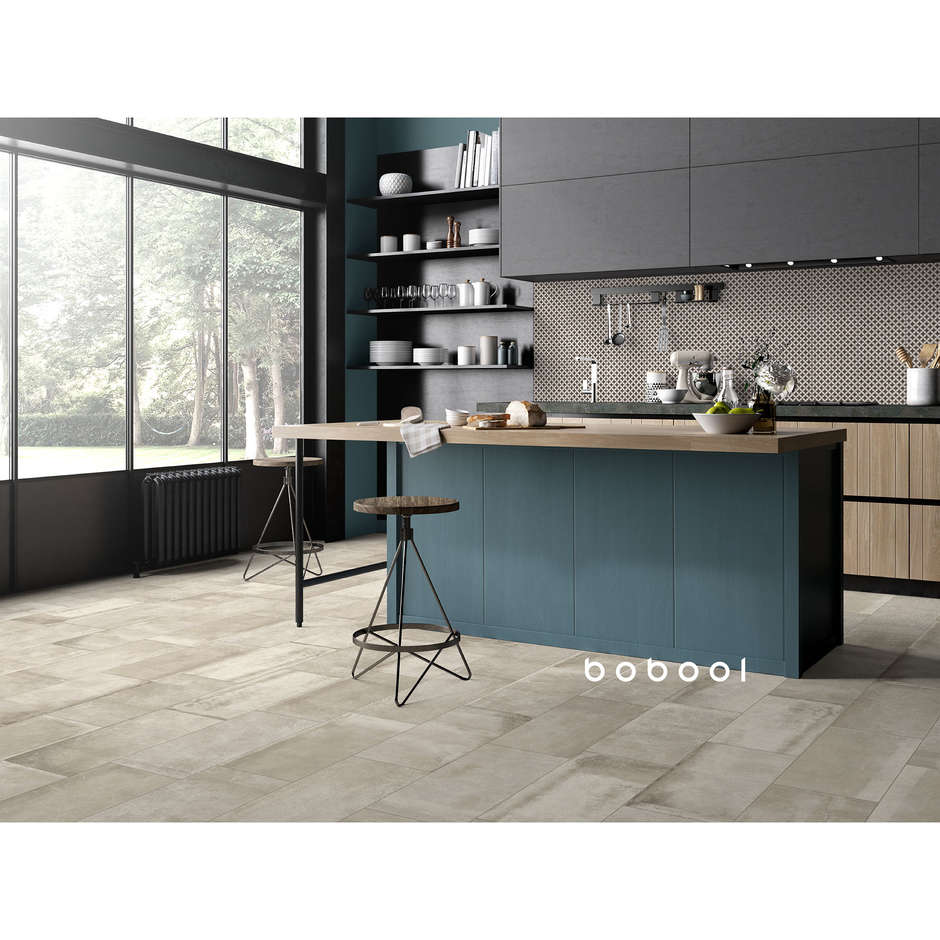 Gres porcellanato effetto cemento, 30x60 cm, Beige - Entropia, Dom Ceramiche