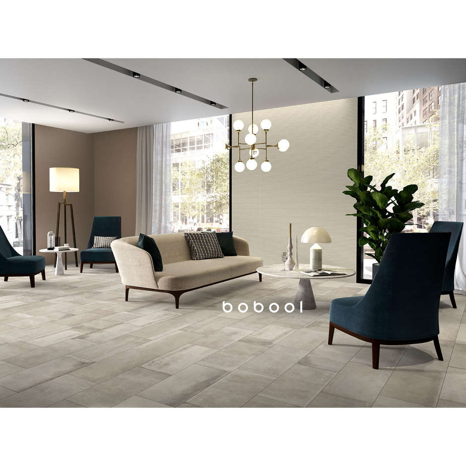 Gres porcellanato effetto cemento, 30x60 cm, Beige - Entropia, Dom Ceramiche