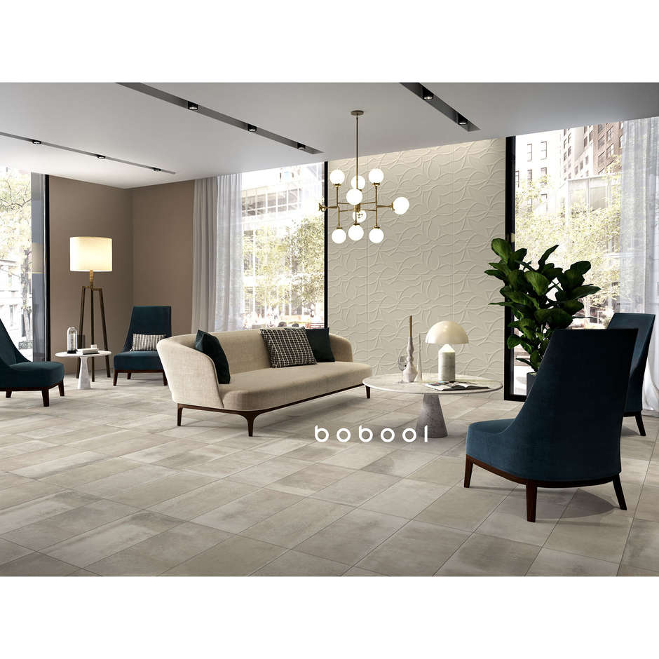Gres porcellanato effetto cemento, 30x60 cm, Beige - Entropia, Dom Ceramiche