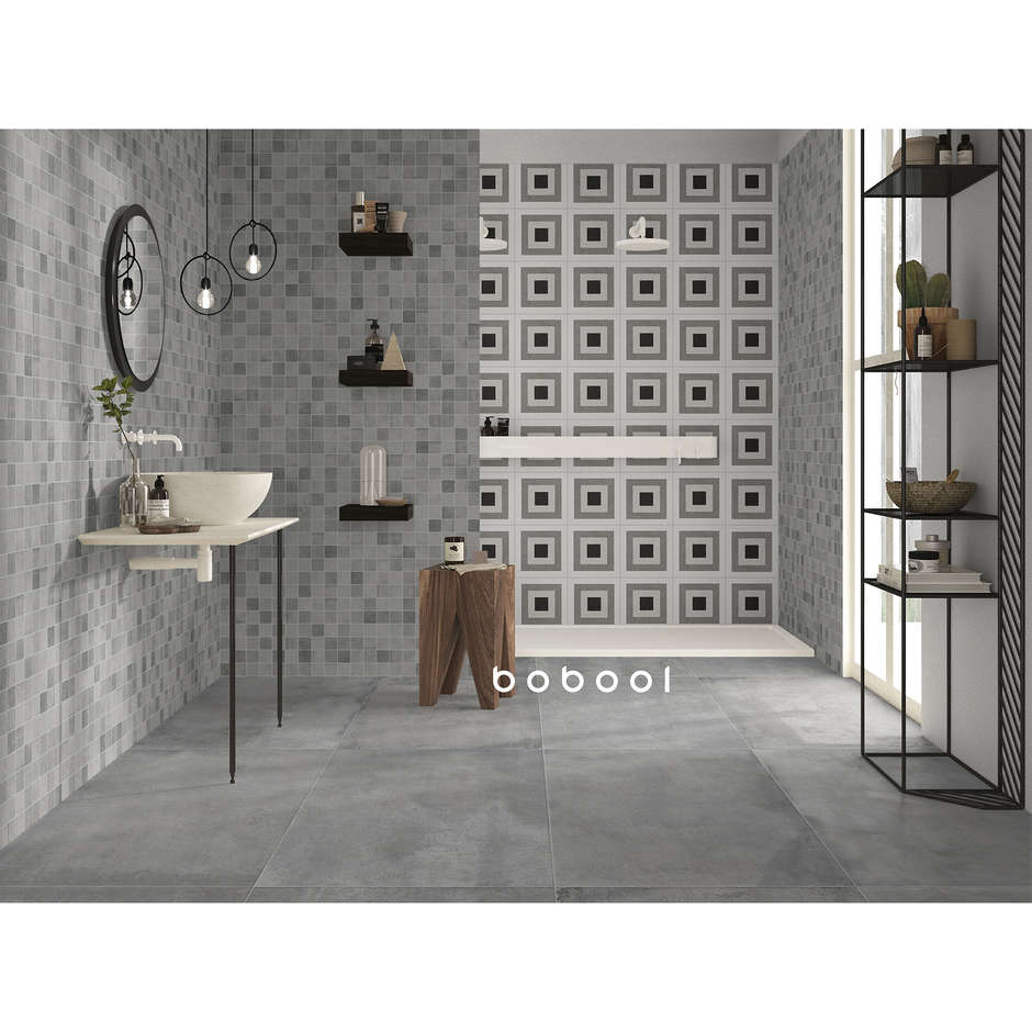 Gres porcellanato effetto cemento, 59,5x119,2 cm Grigio - Entropia, Dom Ceramiche