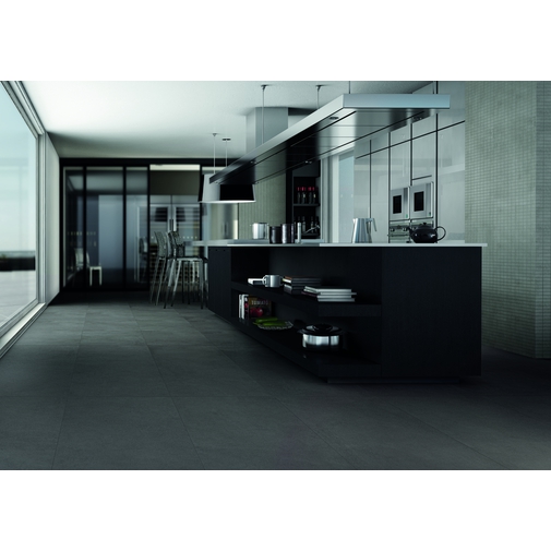 Gres porcellanato effetto cemento antracite 30x60cm spessore 9mm - Cemento Rasato, Casalgrande Padana