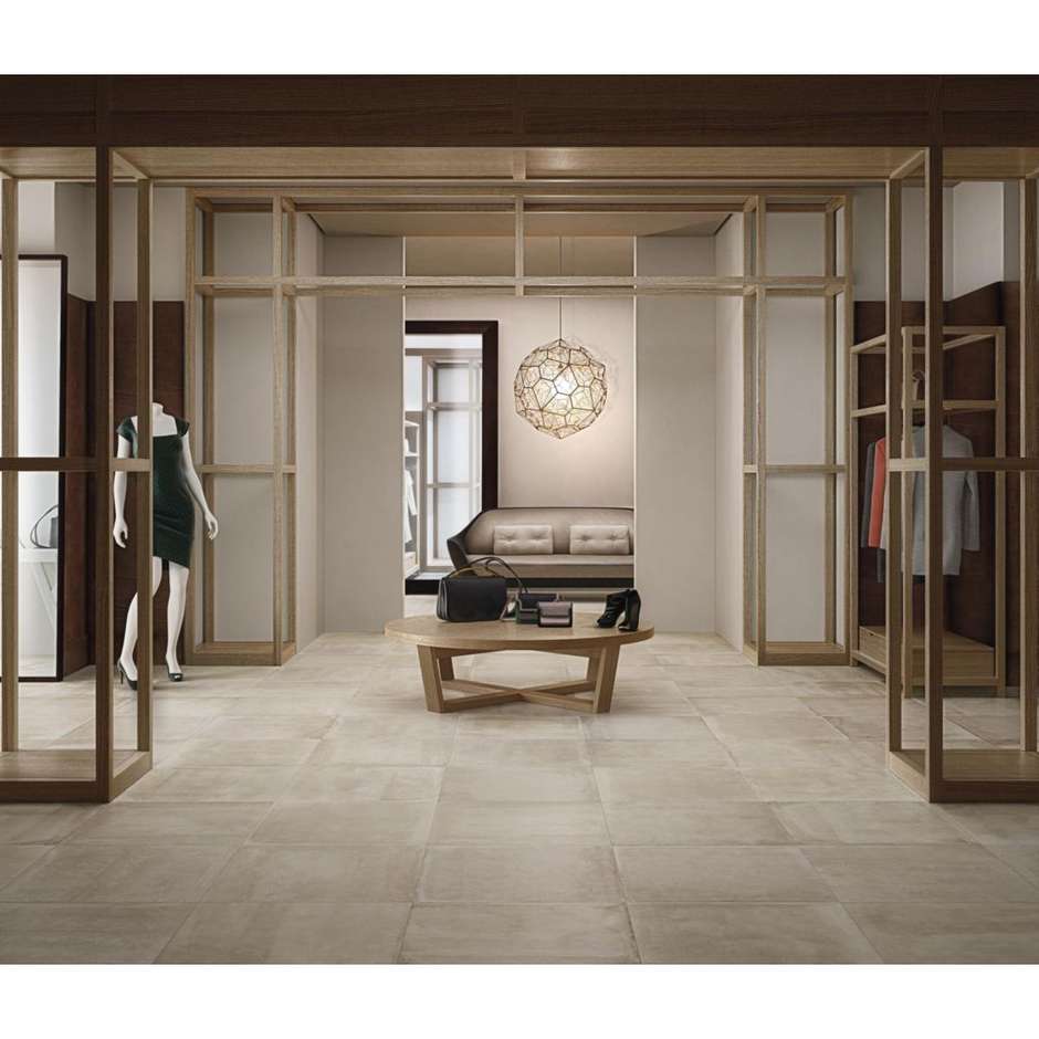Gres porcellanato effetto cemento, Beige 59,5x59,5 cm - Entropia, Dom Ceramiche