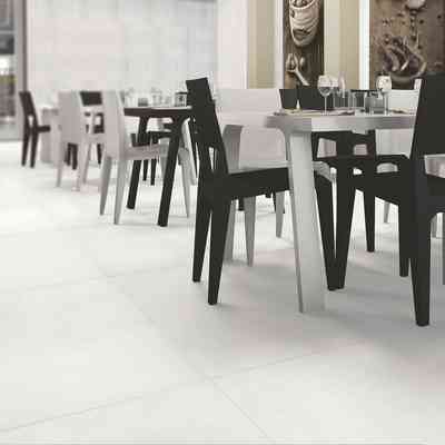 Gres porcellanato effetto cemento bianco 30x60cm spessore 9mm - Cemento Rasato, Casalgrande Padana