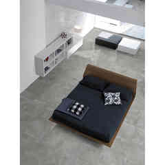 Gres porcellanato effetto cemento, grigio Gris, 81x81 cm - Emotion, Cotto Petrus