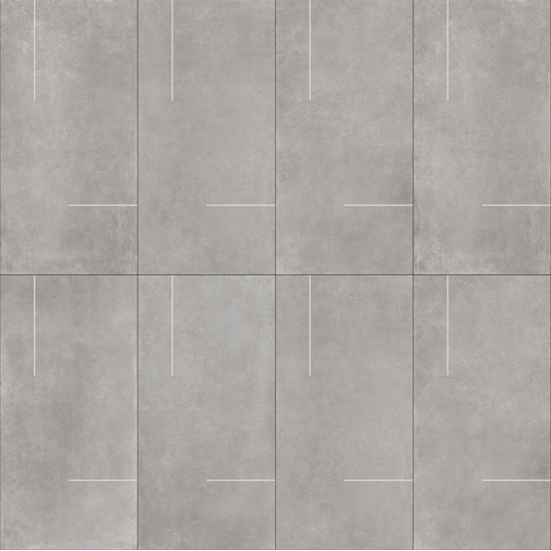 Gres porcellanato effetto cemento Grigio inserti acciaio 60x120cm - Lines 1/B, Ceramica Bardelli