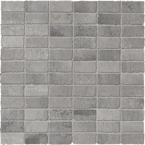 Gres porcellanato effetto cemento Grigio, Mosaico a muretto 30x30 cm - Entropia, Dom Ceramiche