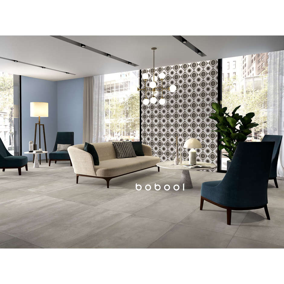 Gres porcellanato effetto cemento lappato, Beige 59,5x119,2 cm - Entropia, Dom Ceramiche
