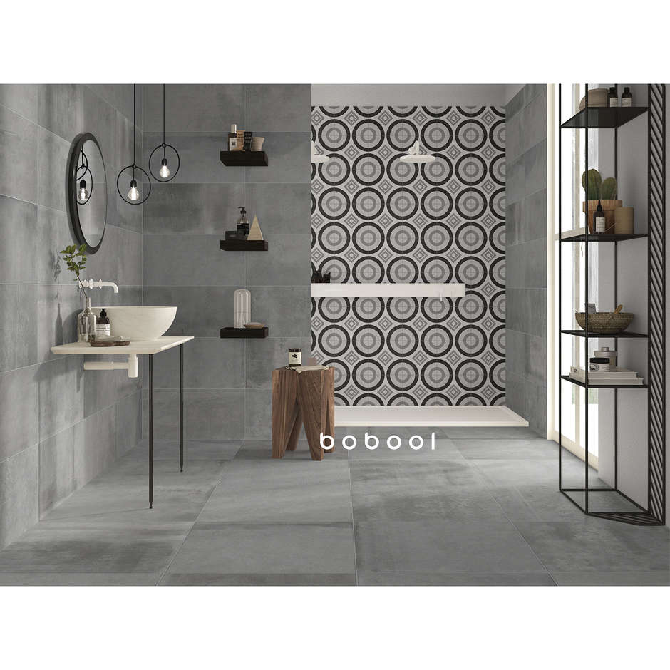 Gres porcellanato effetto cemento lappato, Grigio 59,5x59,5 cm - Entropia, Dom Ceramiche