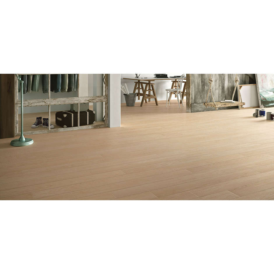Gres porcellanato effetto legno chiaro sbiancato Aura 20x120 - Arborea, Blustyle