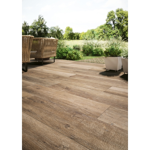 Gres Porcellanato effetto legno marrone scuro, 20x180 cm Bosco - Cadore, Cotto d'Este