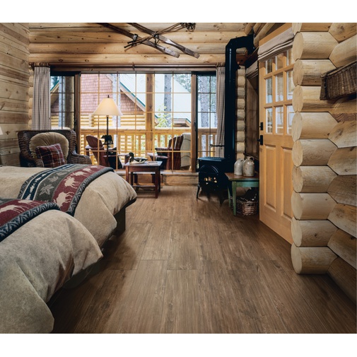 Gres porcellanato effetto legno naturale noce, 16,4x99,8 cm, Nut - Logwood, Dom Ceramiche