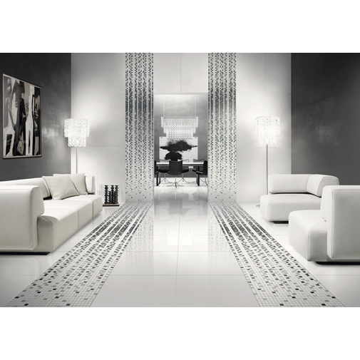 Gres porcellanato effetto marmo Bianco Canova Lucido 30x60cm - Marmoker, Casalgrande Padana