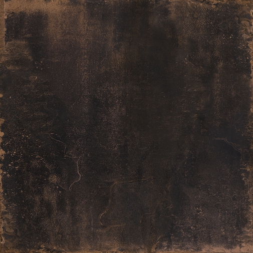 Gres porcellanato effetto metallo ossidato, Black 120x120 cm - Oxidart , Ceramica Sant'Agostino