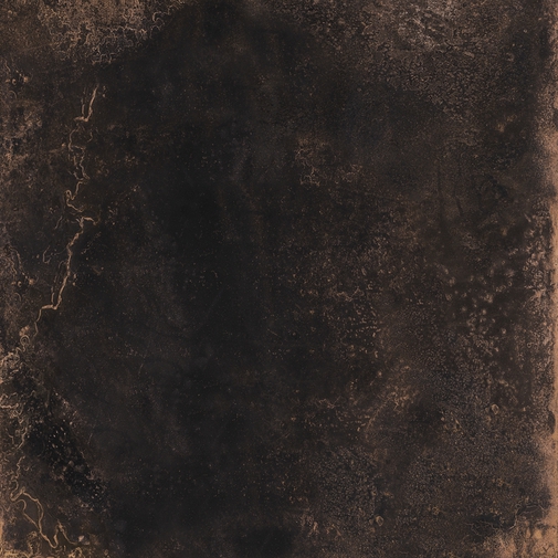 Gres porcellanato effetto metallo ossidato, Black 120x120 cm - Oxidart , Ceramica Sant'Agostino