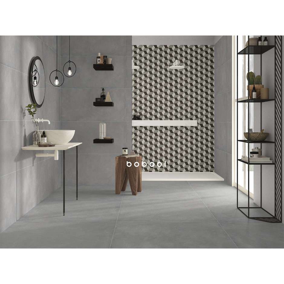 Gres porcellanato effetto resina, 90x90 cm, Ash - Comfort R, Dom Ceramiche