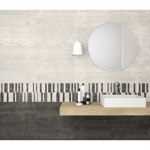 Gres porcellanato effetto tessuto, White, 30x60 cm - Fresh, Dom Ceramiche