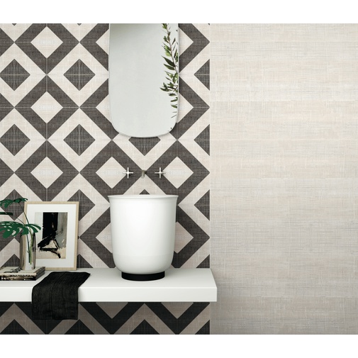 Gres porcellanato effetto tessuto, White, 30x60 cm - Fresh, Dom Ceramiche