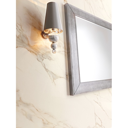 Gres Porcellanato spessore 5,5 mm, effetto marmo Calacatta bianco opaco 100x100cm - Exedra, Kerlite