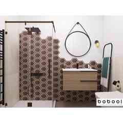 Gres smaltato, esagona con decoro, 15X17,1, Exatarget Tabacco - Examatt, Tonalite