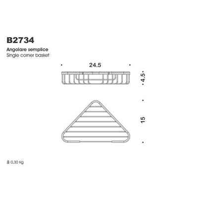 Griglia doccia angolare da muro cromato - Colombo Design