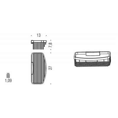 Griglia doccia da muro cromato con vaschetta sganciabile profonda 7,8 cm - Colombo Design