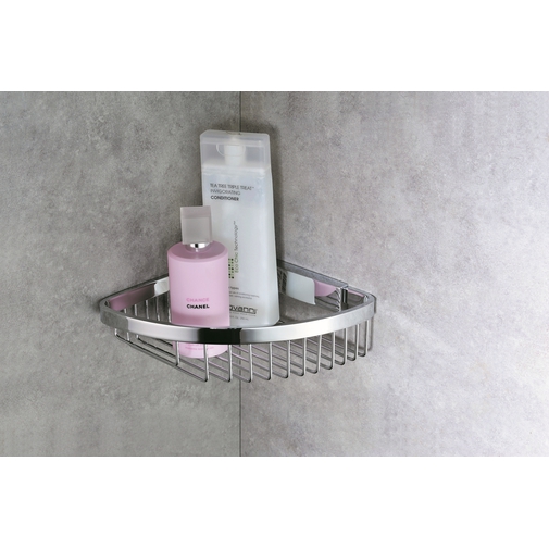 Grille de douche d'angle chromée avec bac amovible profondeur 5,8 cm - Colombo Design