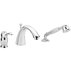 Groupe de bain chromé avec inverseur complet avec mitigeur, bec et douchette - Lem, Bugnatese