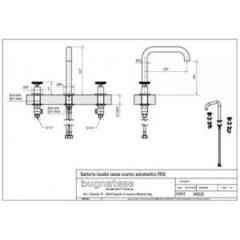 Gruppo lavabo 3 fori con scarico clic-clac Millenovecinquanta 4512SC Bugnatese