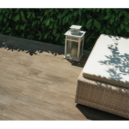 Grès cérame antidérapant pour extérieur effet bois naturel, 25x150 cm, Grey Out - Logwood, Dom Ceramiche