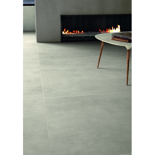 Grès cérame de design moderne effet béton rectifié couleur perle 75,5x75,5 cm - Beton, Casalgrande Padana