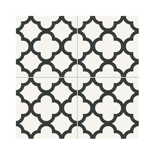 Grès cérame décoré de deuxième choix, Bianco Nero 2, 20x20 cm - Reverie, Unicom Starker