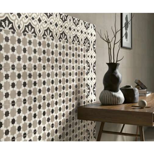 Grès cérame décoré de second choix, Beige Nero 5, 20x20 cm - Reverie, Unicom Starker