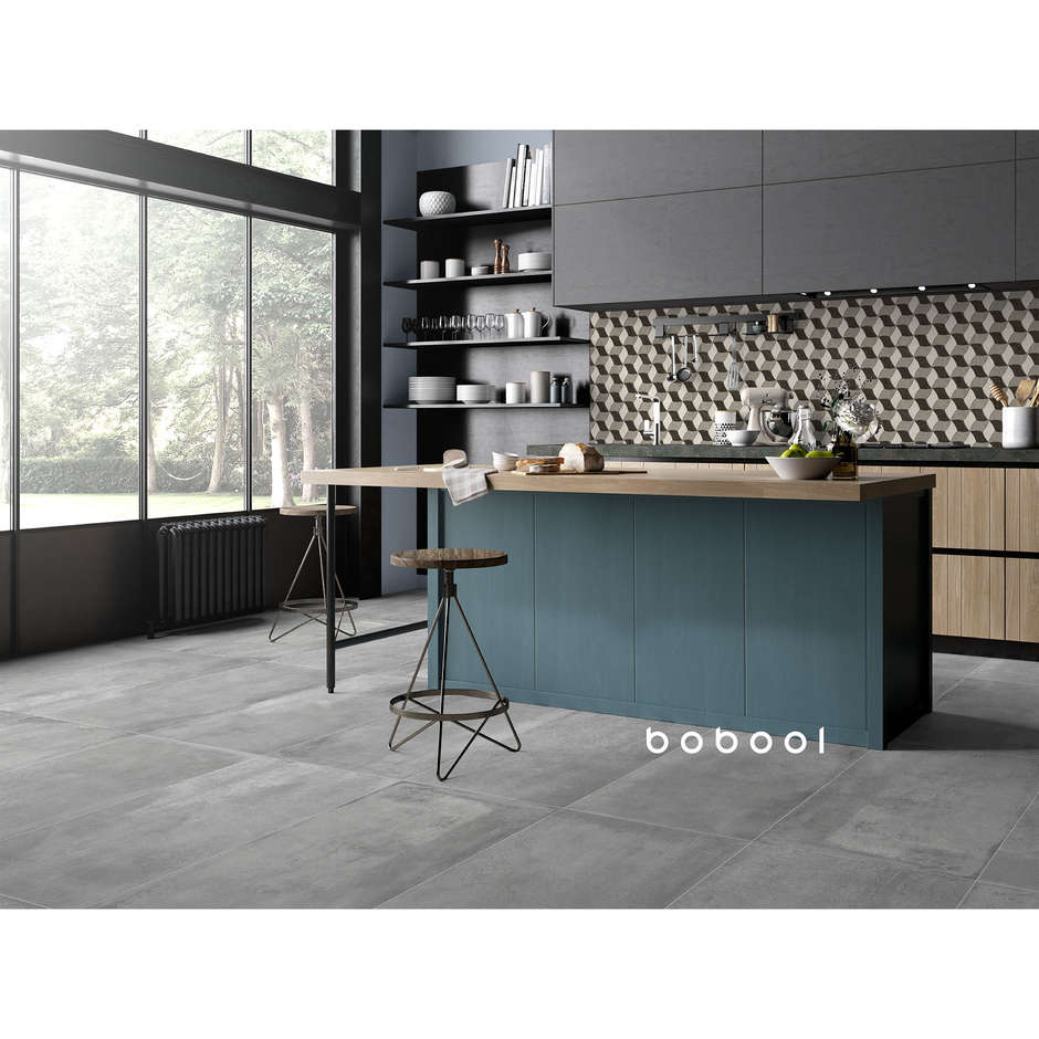 Grès cérame effet béton, 59,5x119,2 cm Gris - Entropia, Dom Ceramiche